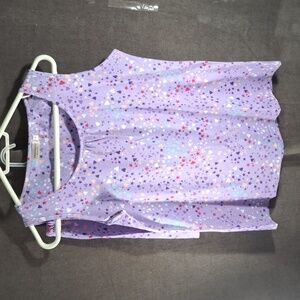 Enjoy Night Purple Misc Colour Stars Hearts Print Shorts + Tank Top PJ Set NEW M